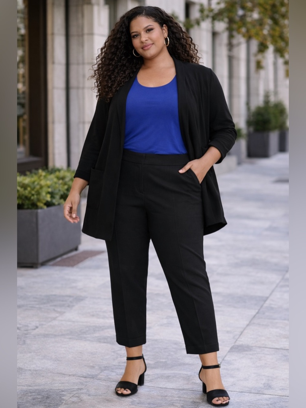 Lord & Taylor Black Seamed Dress Pants